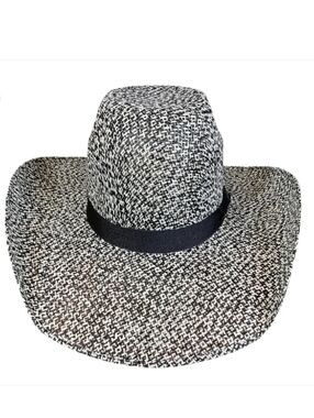 Hooey By RESISTOL Del Rio K Hard Straw Cowboy Hat Size 7 Black & White